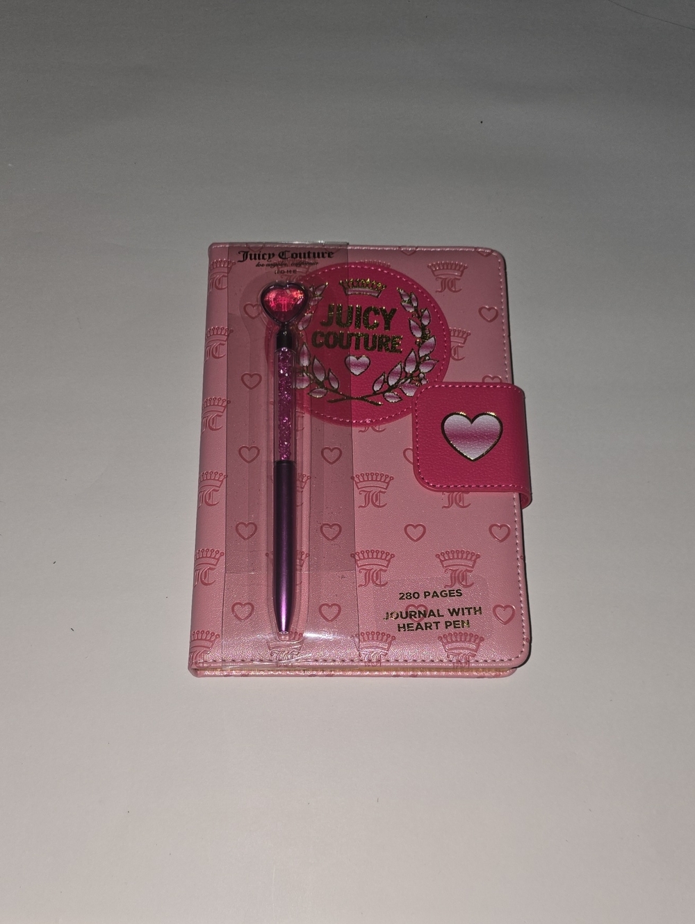 Juicy Couture Pink Heart Journal & Heart-Topped Pen